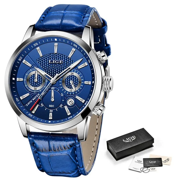 LIGE Top Brand Chronograph Waterproof Men's Watches