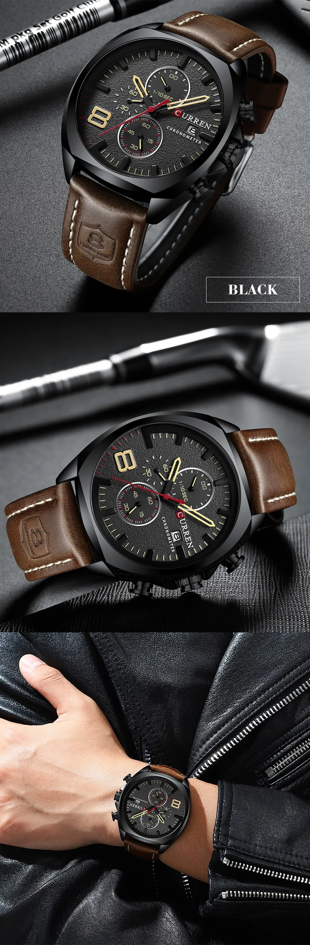 Luxury Men Watches, Military Analog Male Quartz Clock Men's Sport Wristwatch Waterproof Watch