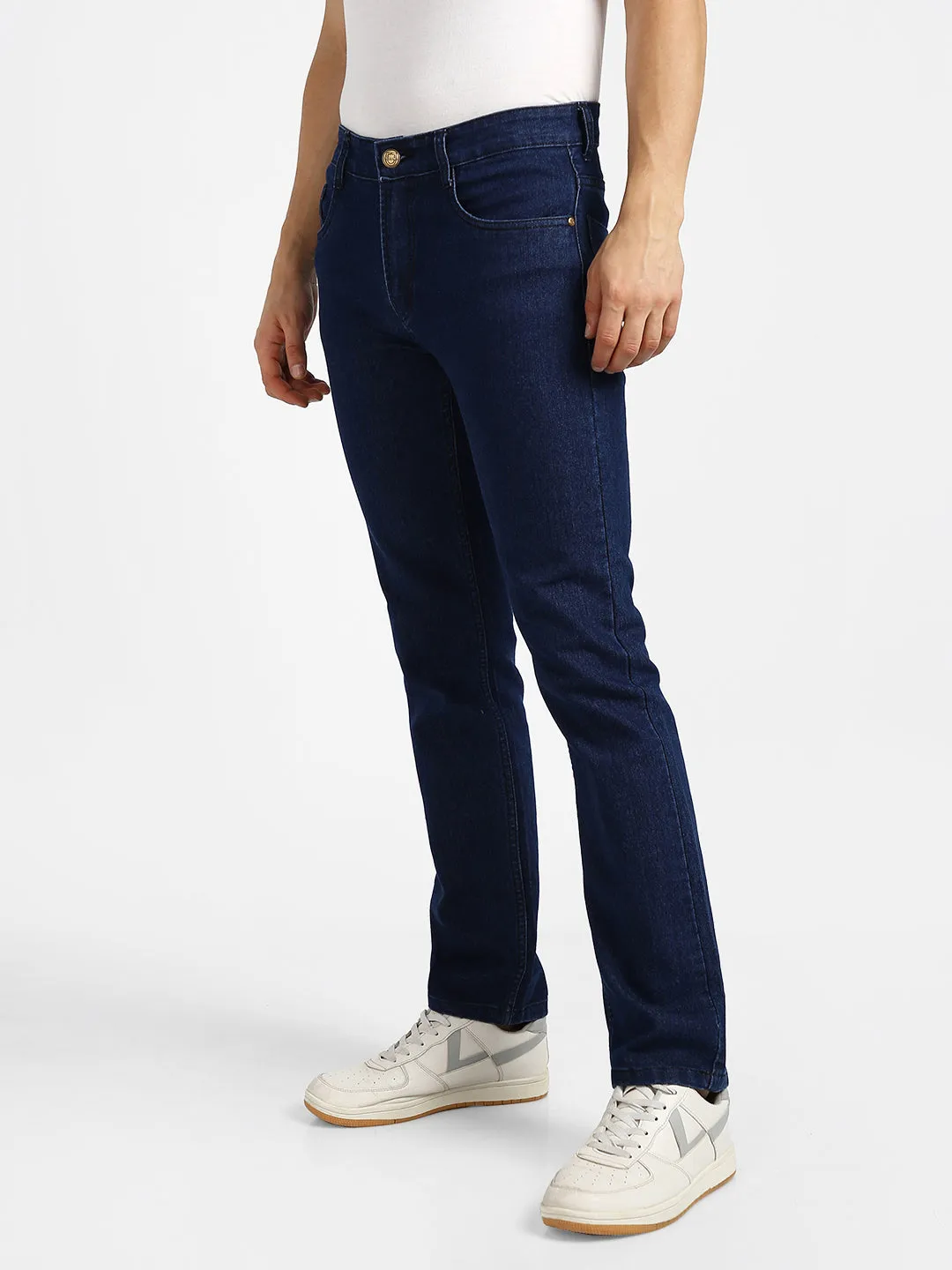 Men Blue Regular Fit Washed Streatchable Jeans