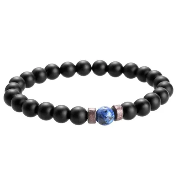 Men Bracelet Natural Moonstone Bead Tibetan Buddha Bracelet