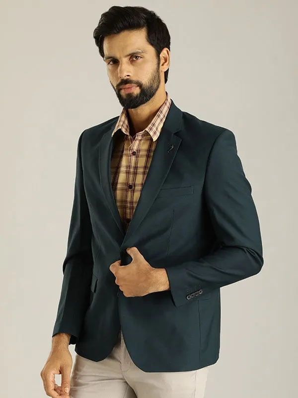 Men Full Sleeve Solid Casual Blazer