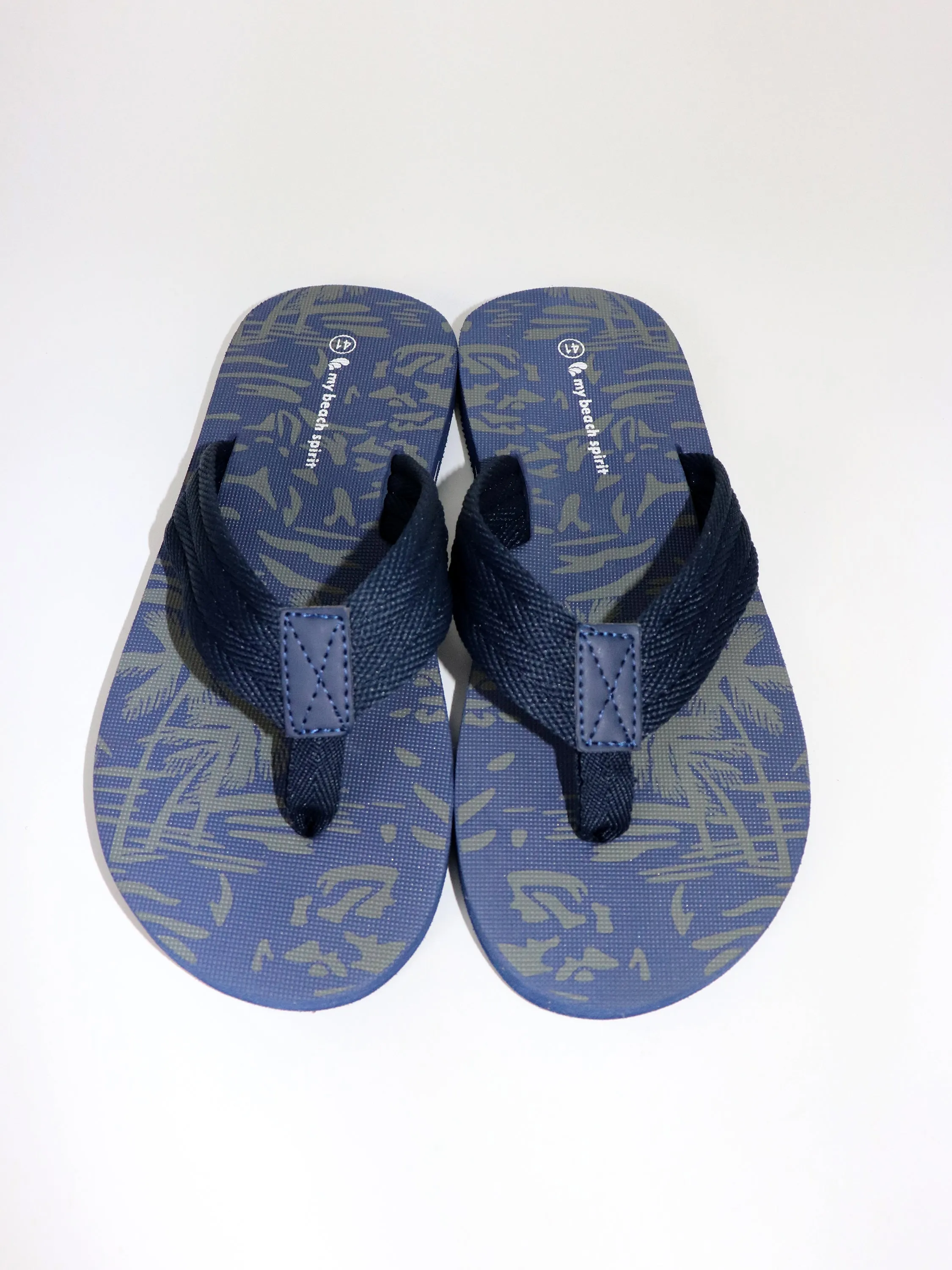 Men island Palm trees eva textile beach slipper