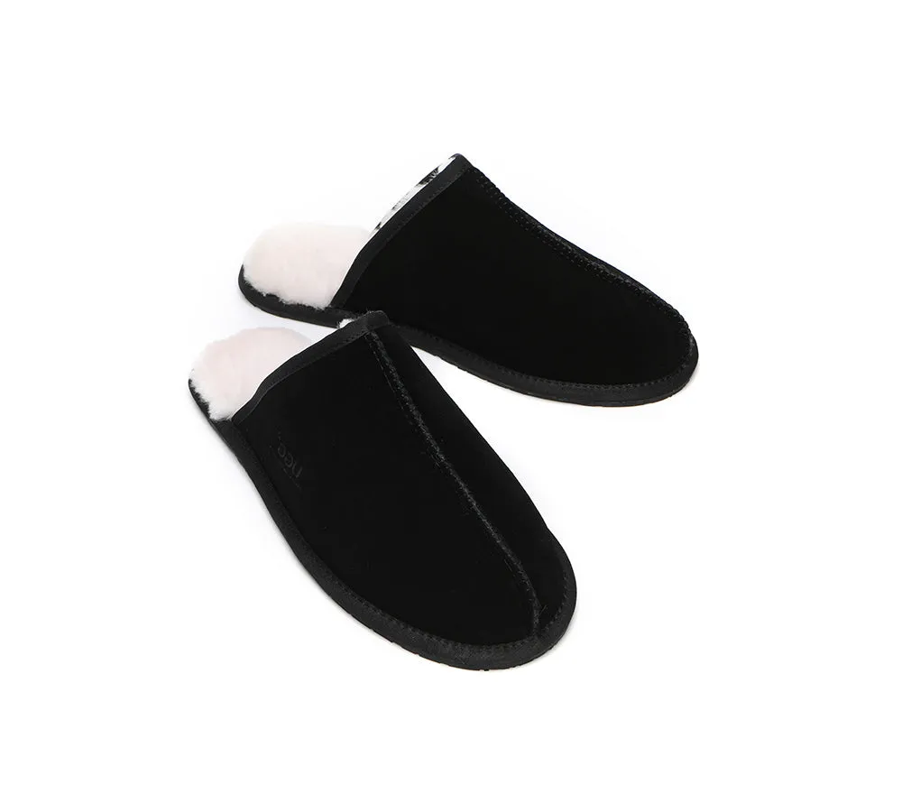 Men UGG Slippers Sheepskin Wool Home Slippers Bennett