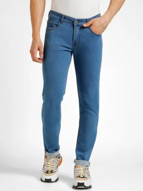 Men's Blue Slim Fit Washed Jeans Stretchable