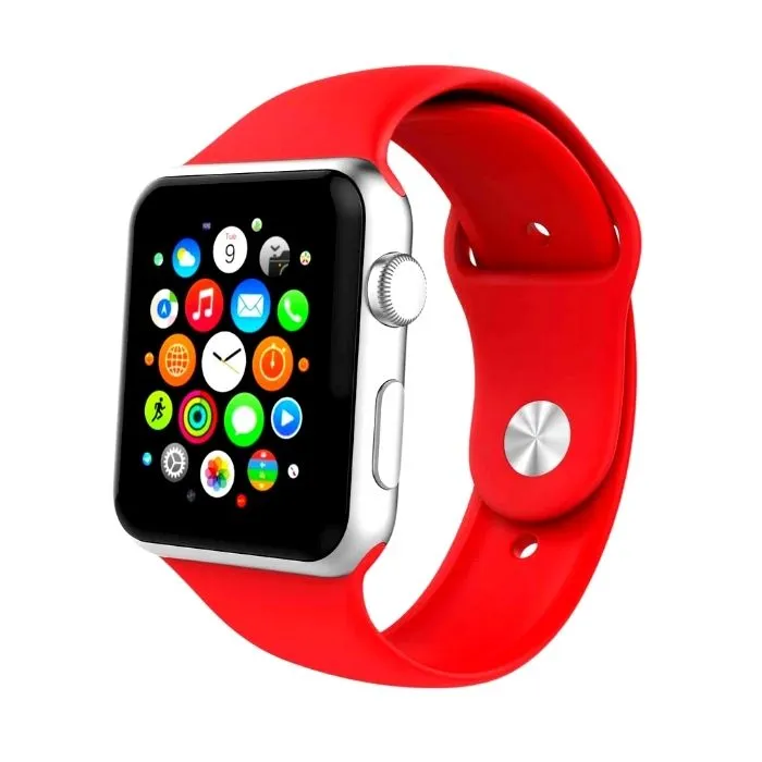 Mercury Apple Silicone Watch Band for 38mm - Red