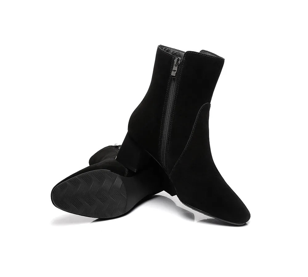 Midi Women Fashion Block Heel Black Boots