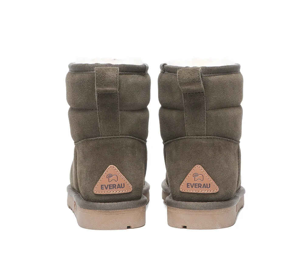 Mini Sheepskin Boots Women Puffer