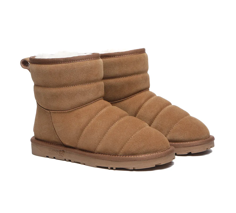 Mini Sheepskin Boots Women Puffer