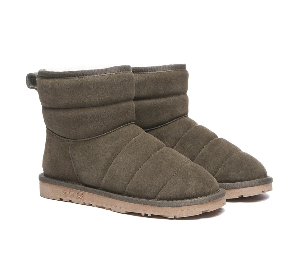 Mini Sheepskin Boots Women Puffer