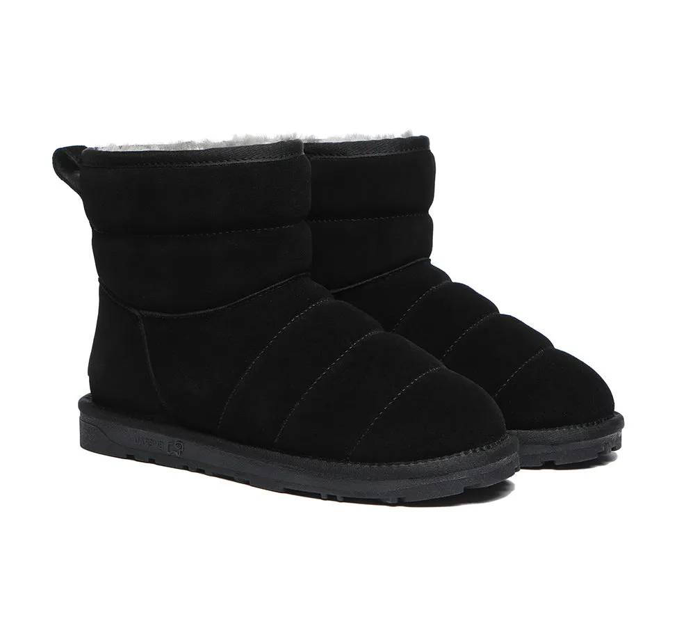 Mini Sheepskin Boots Women Puffer