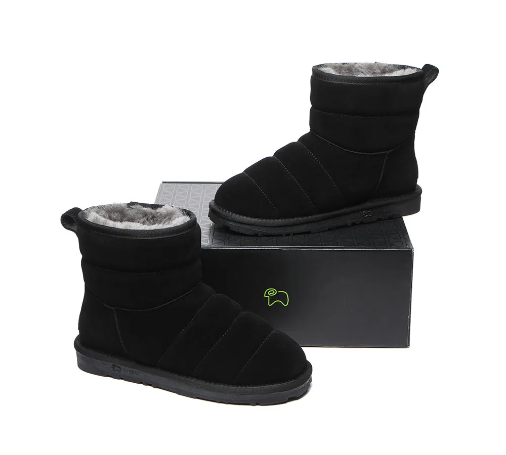 Mini Sheepskin Boots Women Puffer