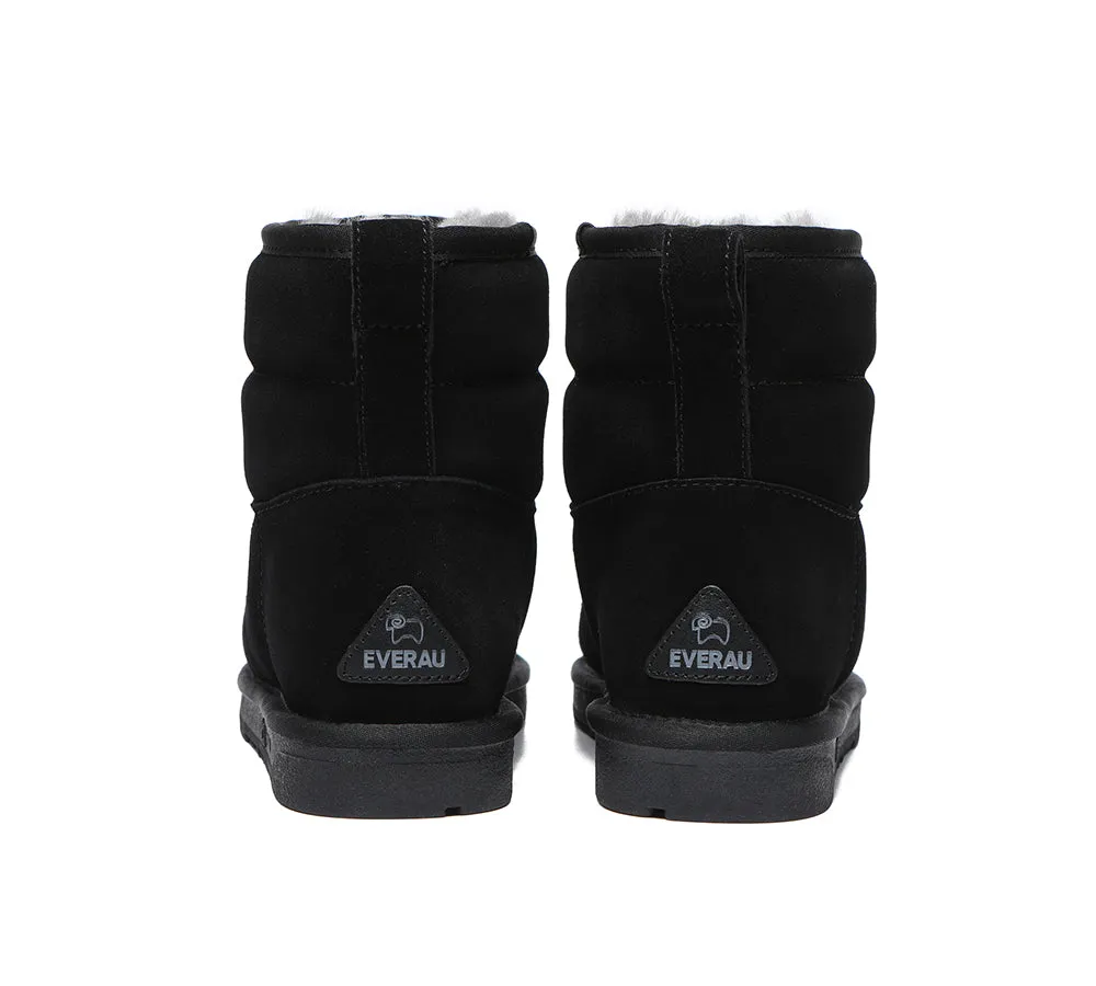 Mini Sheepskin Boots Women Puffer