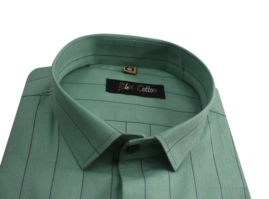 Mint Color Lining Cotton Shirt For Men