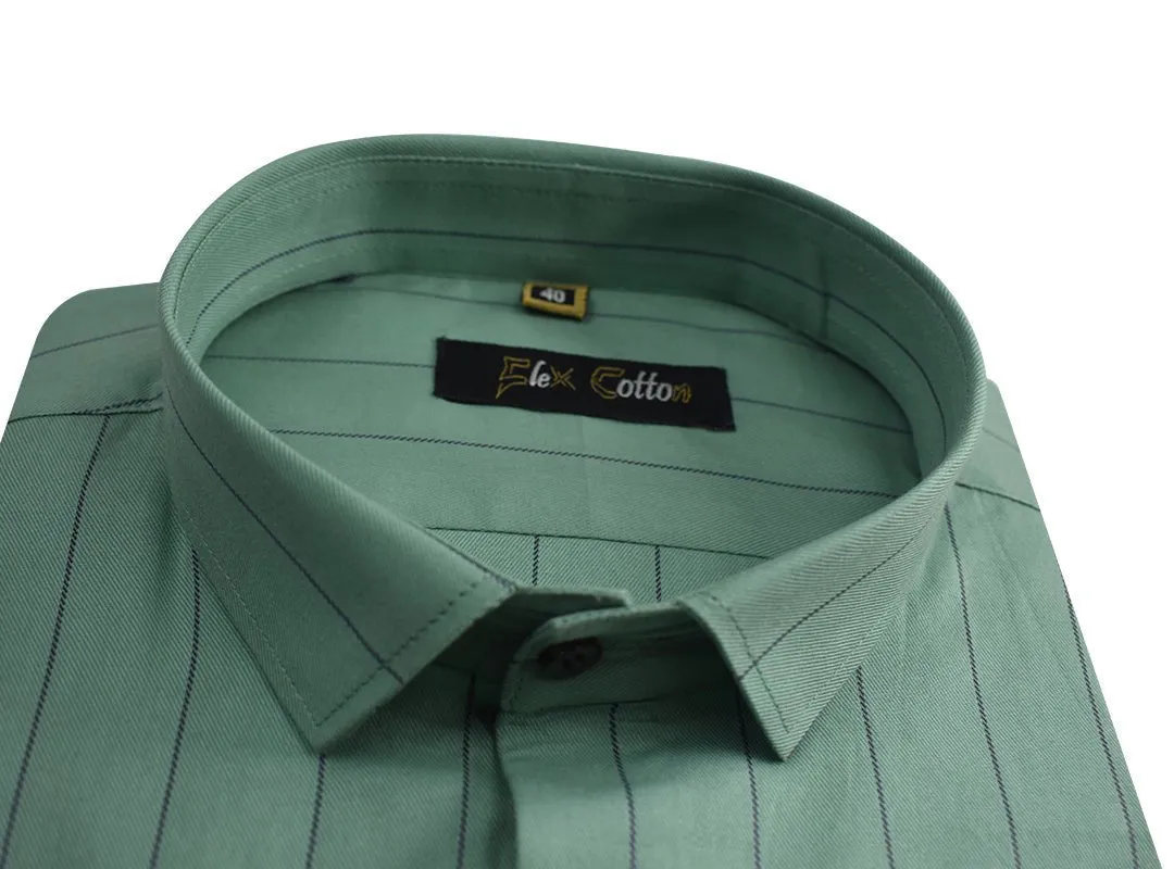 Mint Color Lining Cotton Shirt For Men