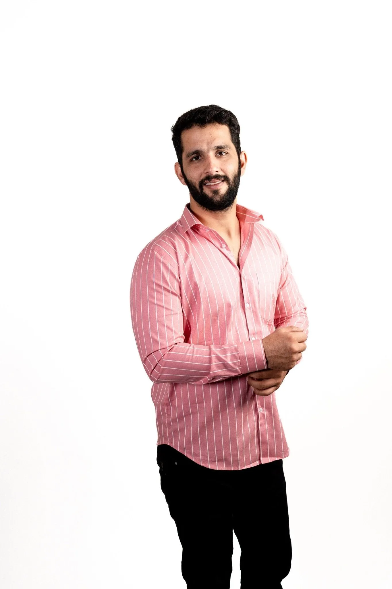 Pink Color Pure Cotton Lining Shirt For Men