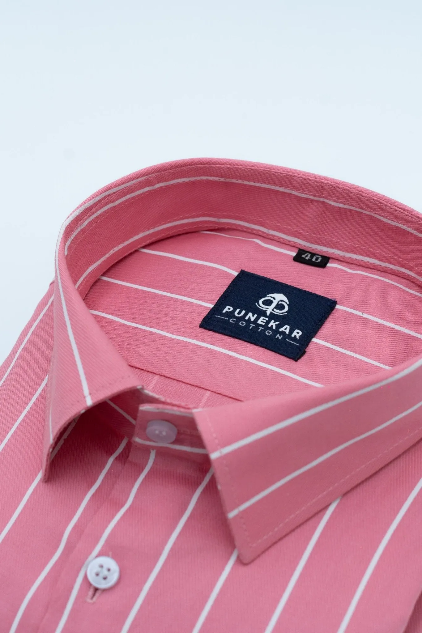 Pink Color Pure Cotton Lining Shirt For Men