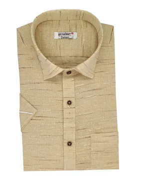 Punekar Cotton Bhagalpuri Multi-Colored Half Sleeves Formal Shirt for Men's.