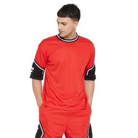 Red Mesh Basketball Tshirt