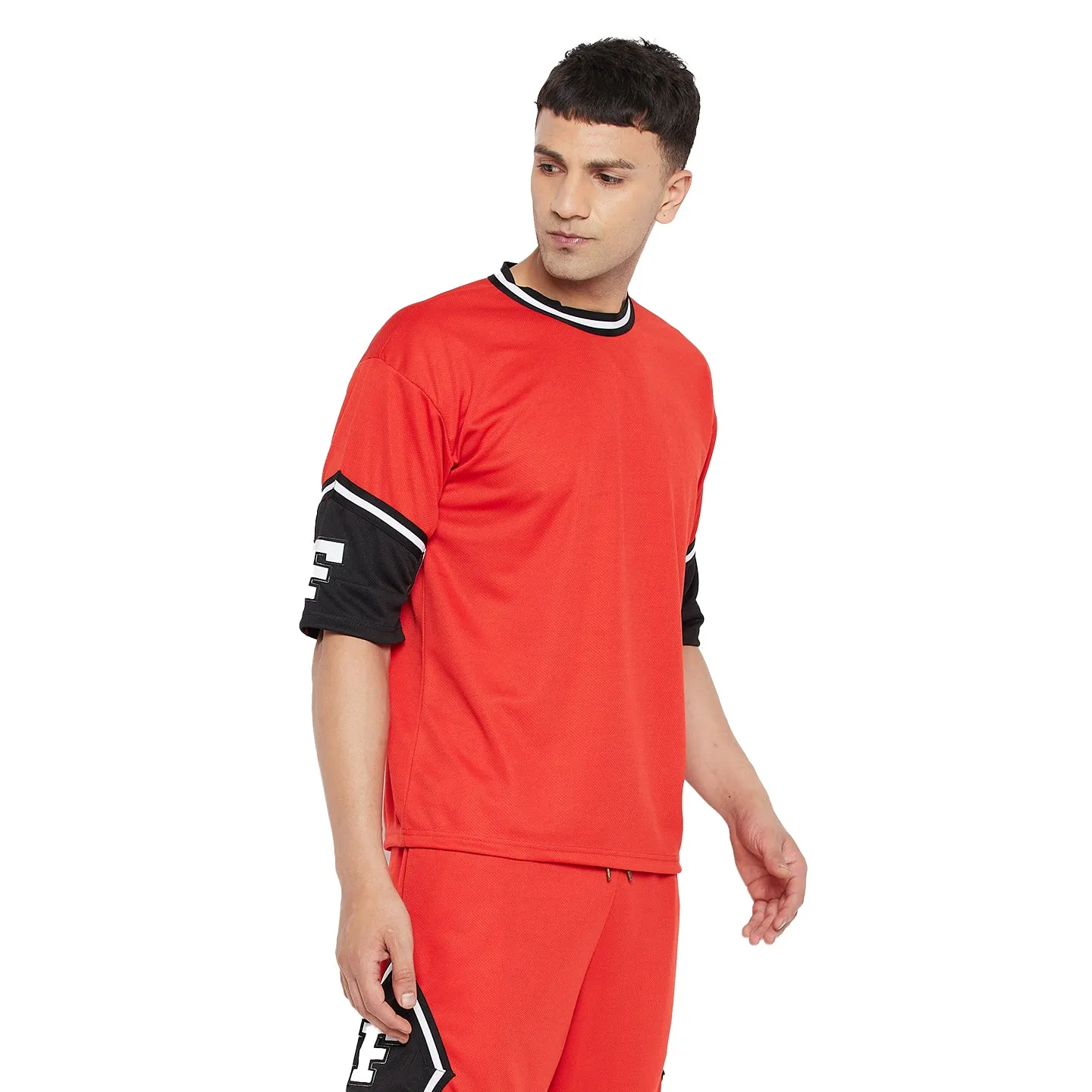 Red Mesh Basketball Tshirt