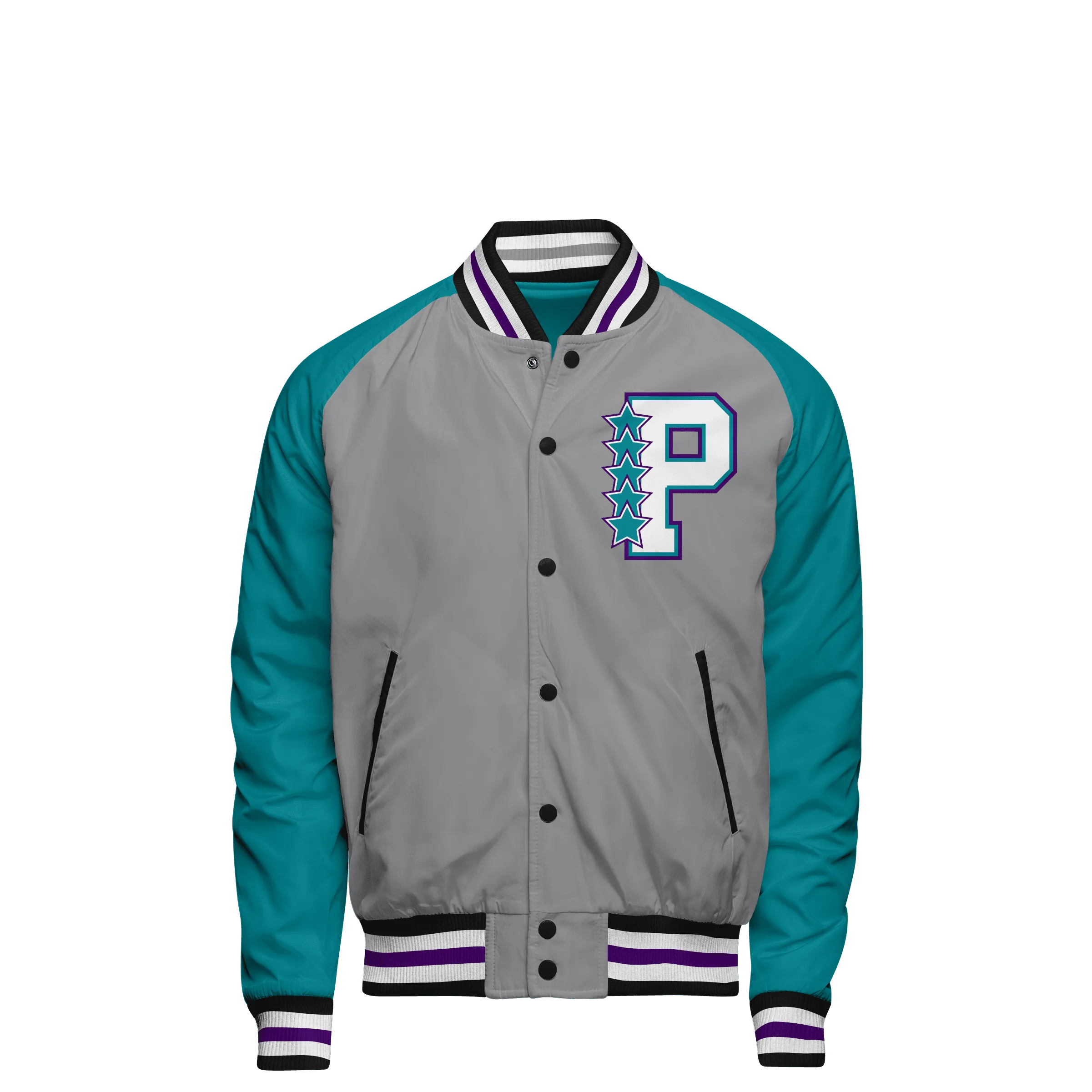 Reversible Cotton Fleece Varsity Jacket