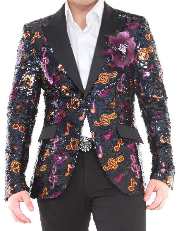 sequin jacket for men, music design