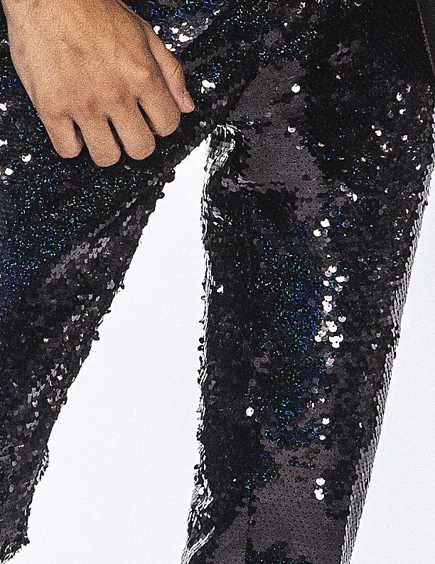 Sequin Pants for Men - Black