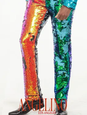 sequin pants men, multi color