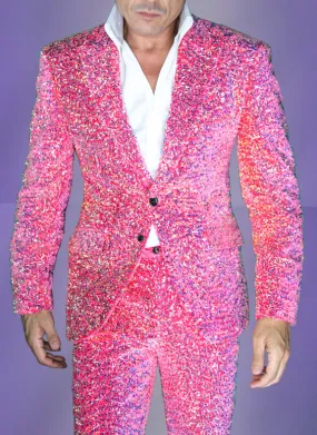 sequin suit mens pink, Sico C Pink