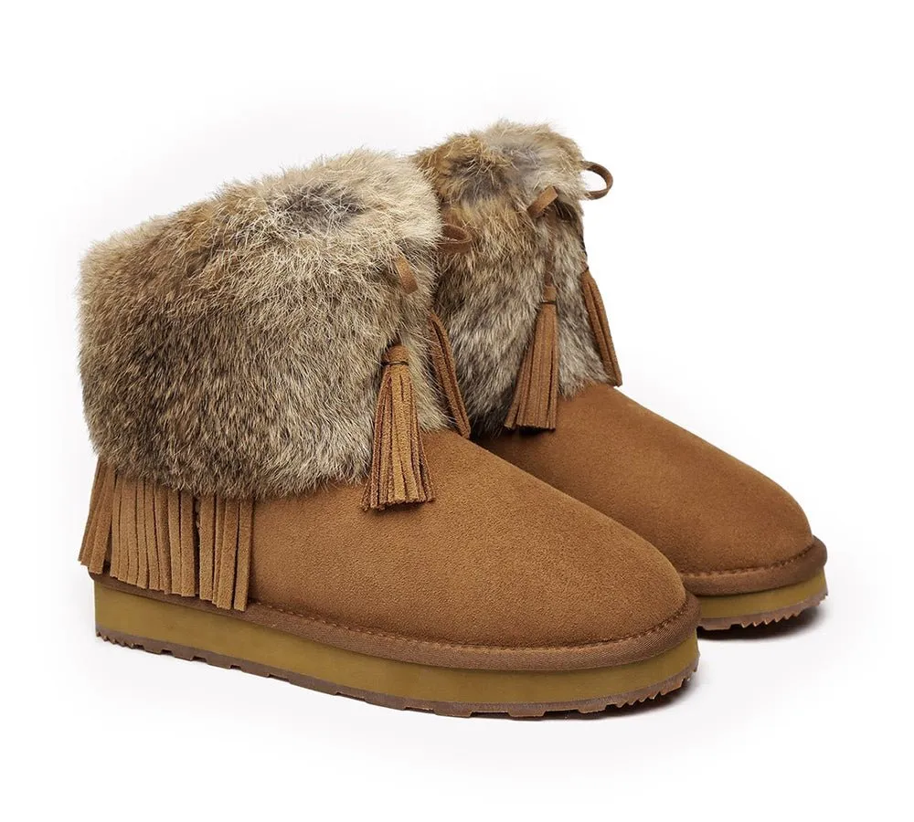 Sheepskin Ankle Fur Top Women Boots Urban Foxy