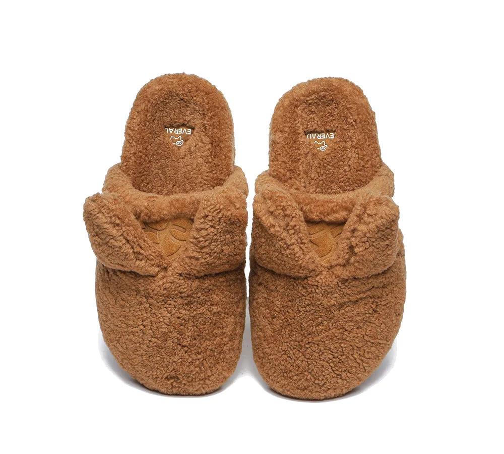 Sheepskin Wool Slippers Women Fluffy Bunny