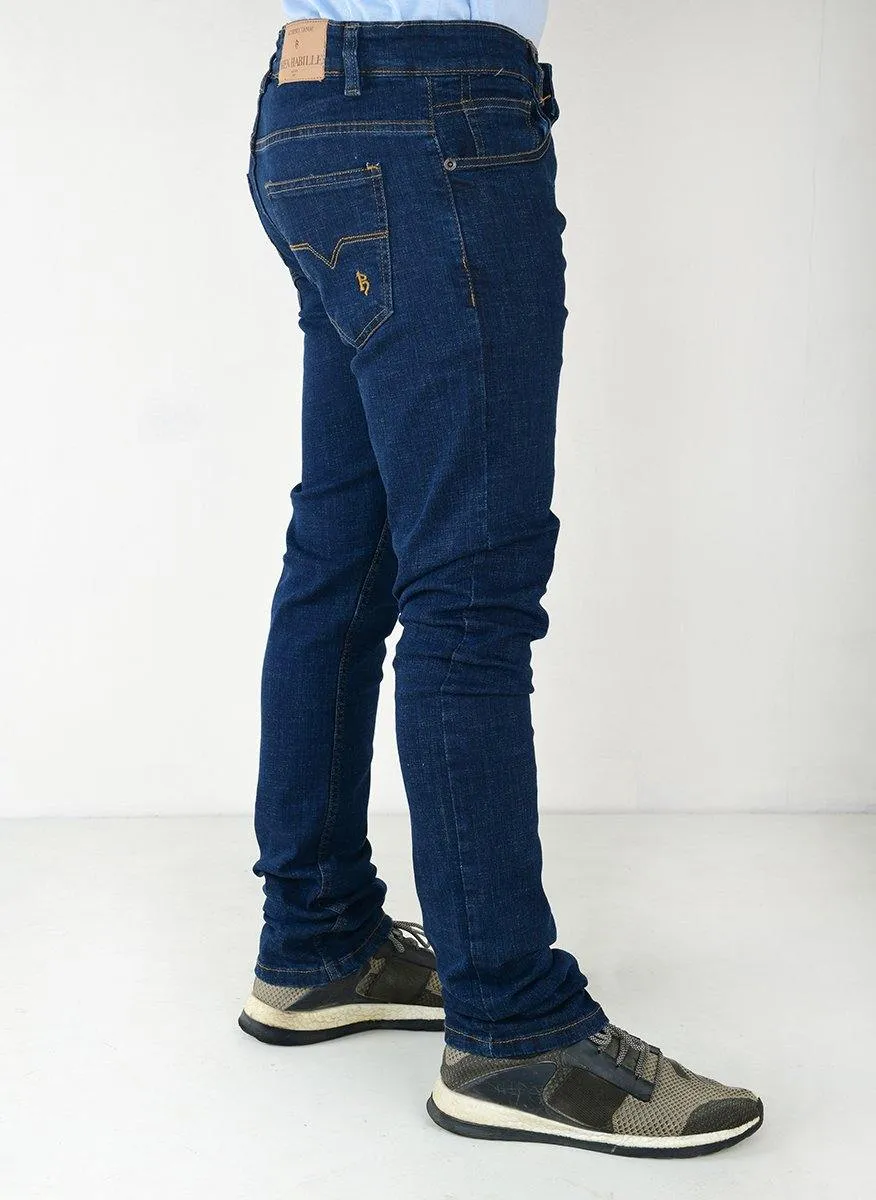 Slim Fit Denim Blue Color Jeans for Men