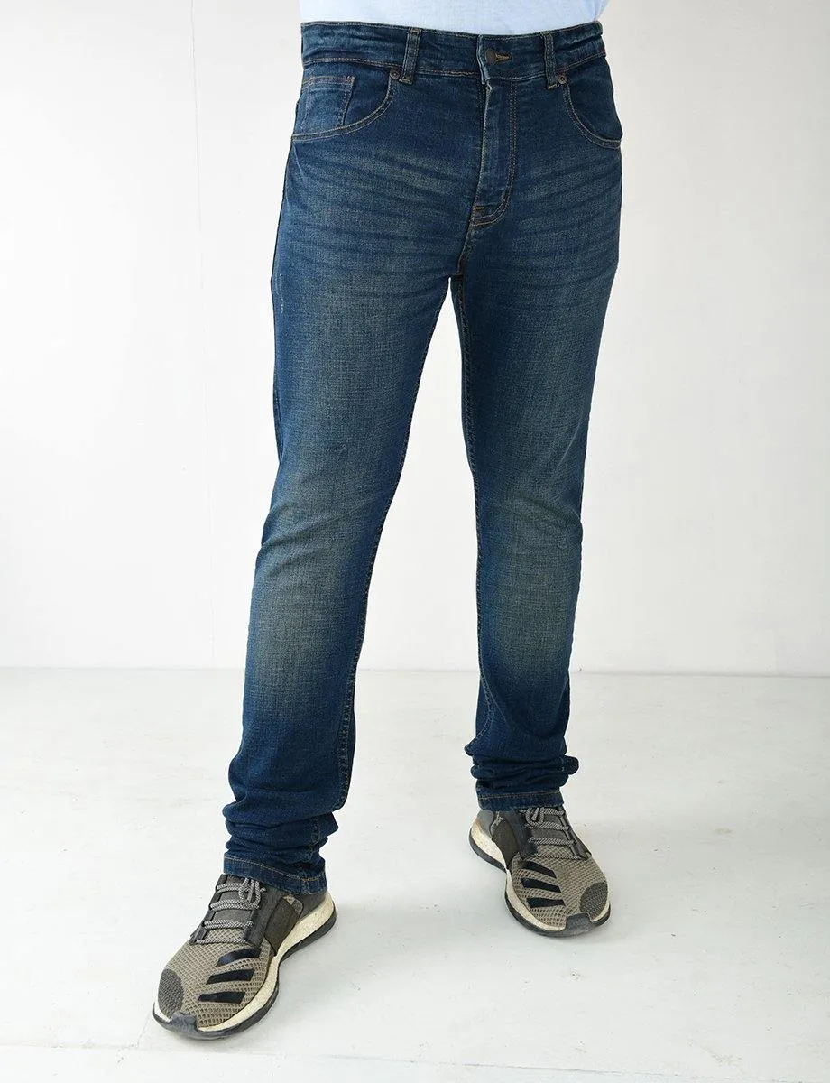 Slim Fit Denim Blue Color Jeans for Men