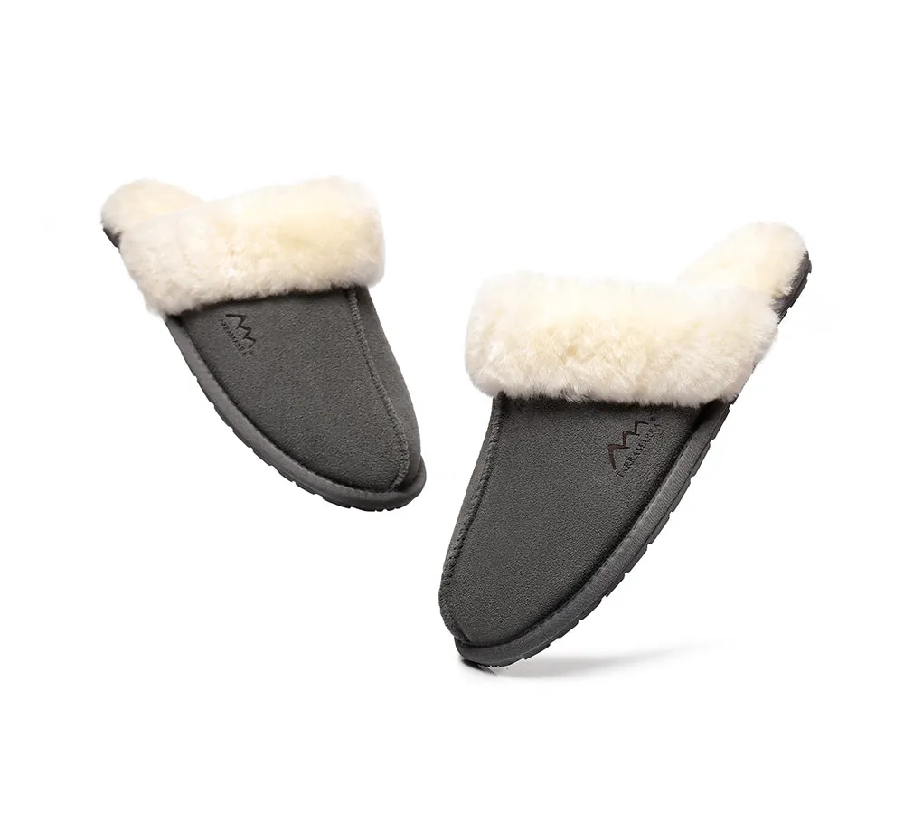 Slippers,Australia Premium Sheepskin,Unisex Rosa Scuff