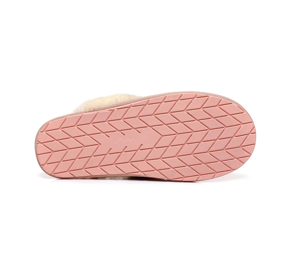 Slippers,Australia Premium Sheepskin,Unisex Rosa Scuff