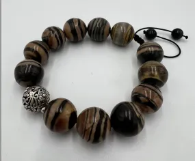 stone bracelets, brown tiger eye