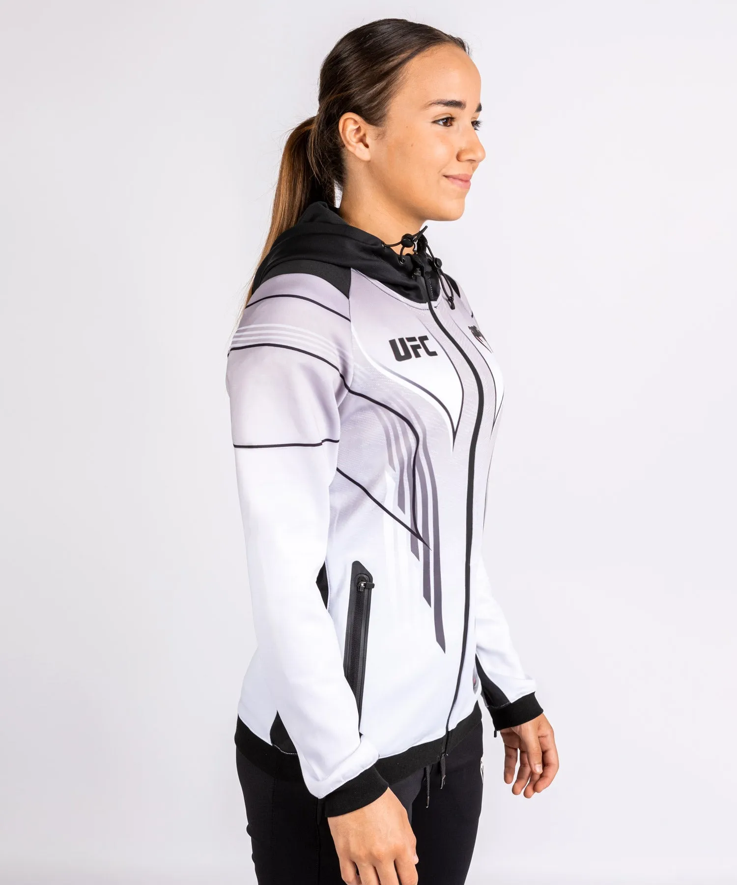 UFC Venum Personalized Authentic Fight Night 2.0 Kit by Venum Women's Walkout Hoodie - White