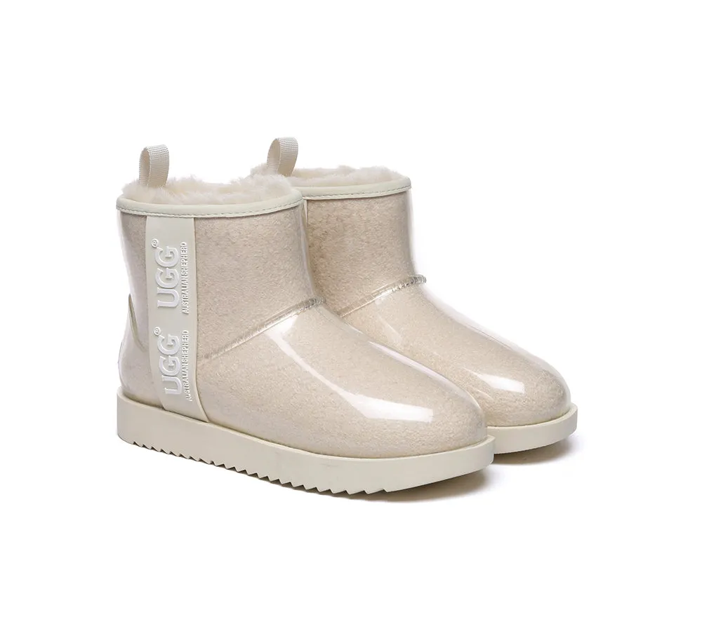 UGG Boots Women Clear Waterproof Shearling Coated Classic Ankle Boots