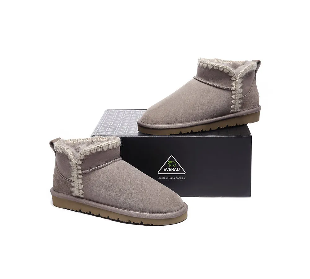 UGG Boots Women Sheepskin Wool Water Resistant Mini Ankle Boots Brooklyn