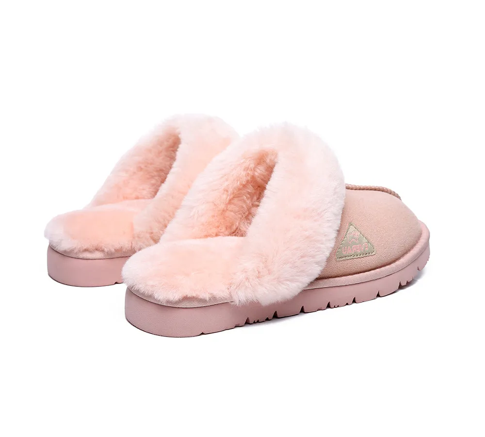 UGG Slippers Women Men Premium Sheepskin Wool House Slippers Muffin