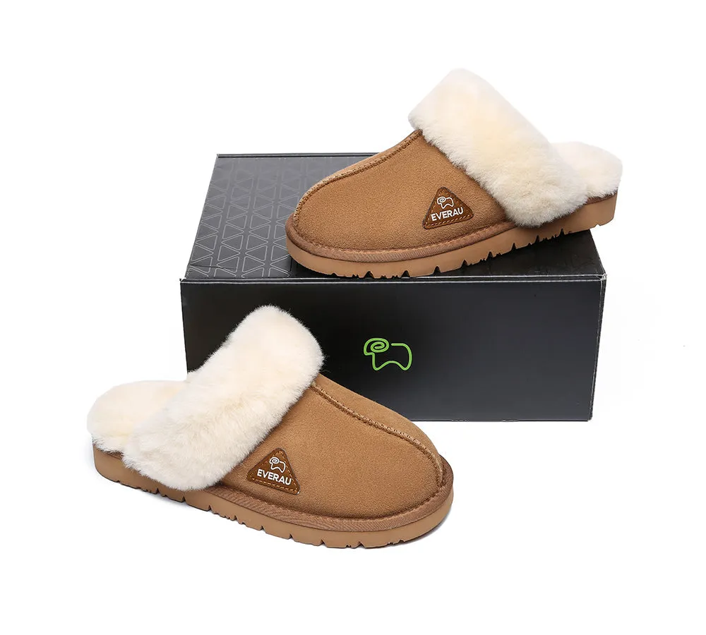 UGG Slippers Women Men Premium Sheepskin Wool House Slippers Muffin