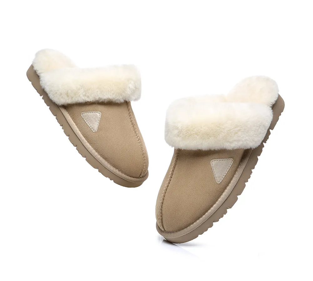 UGG Slippers Women Men Premium Sheepskin Wool House Slippers Muffin