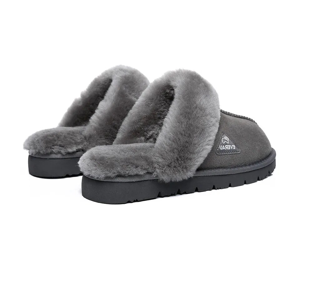 UGG Slippers Women Men Premium Sheepskin Wool House Slippers Muffin