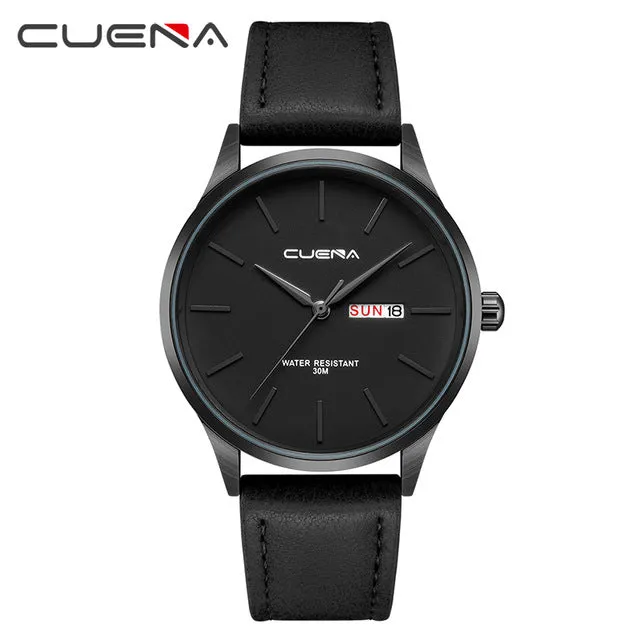 Waterproof Men's Leather Strap Luxury Brand  Wrist Watch