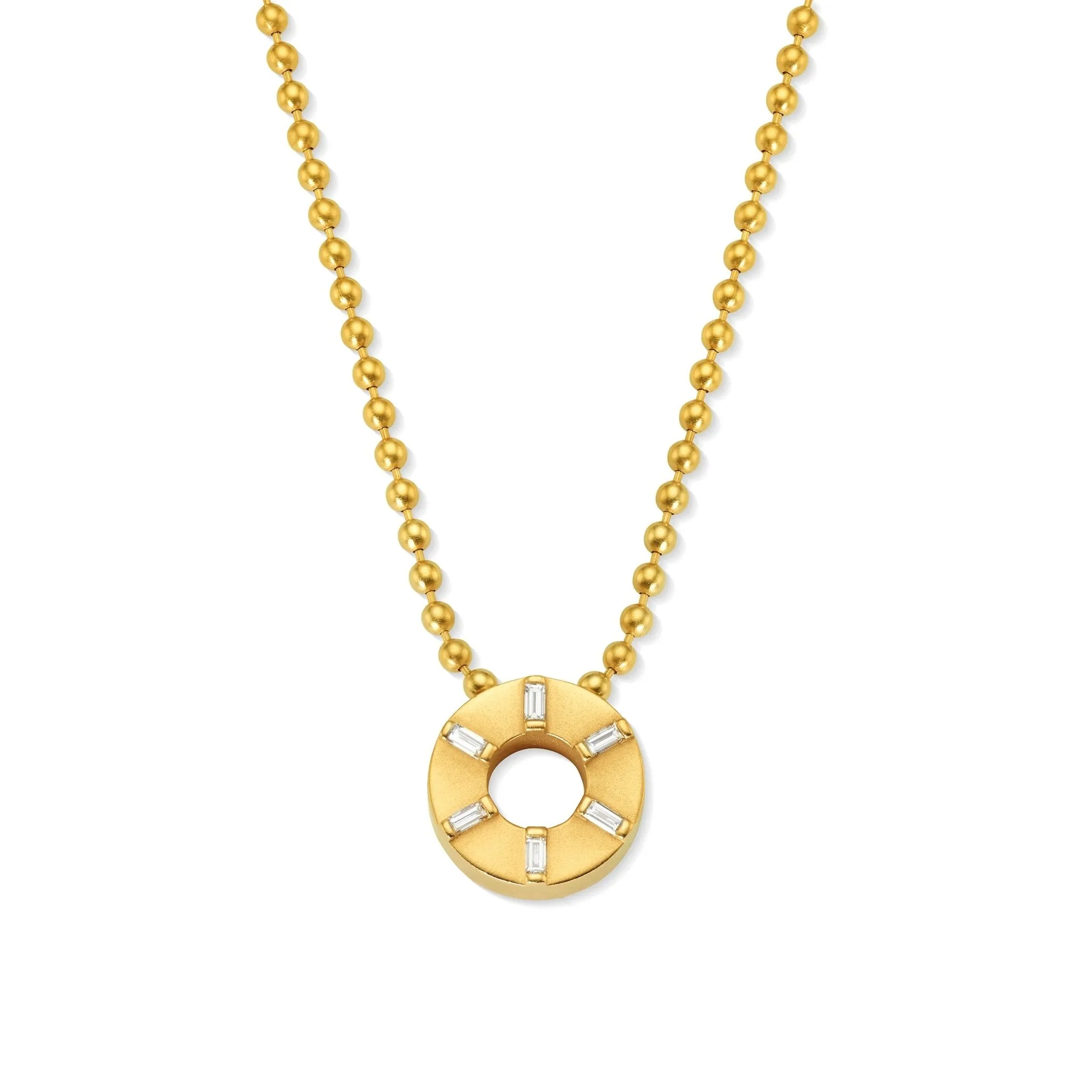 Yellow Gold Mainly Men Prime Pendant with White Diamonds